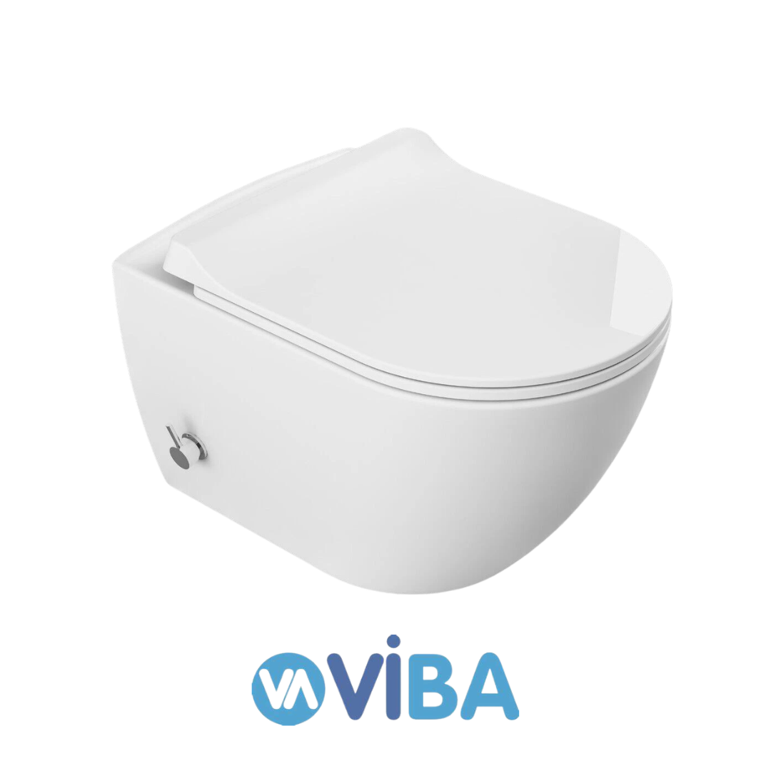 виба суа со интегриран вентил римлесс VIBA SUA RIMLESS Конзолна шоља со интегриран вентил - Image 1